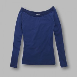 Plain Jazz - ladies bardot neck long sleeve top Brave Soul 190 GSM